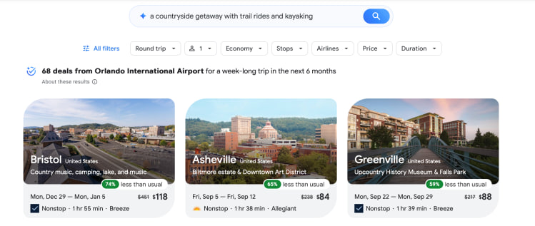 В The Verge протестировали новый ИИ-инструмент Flight Deals от Google - 2 v The Verge protestirovali novyi ii instrument Flight Deals ot Google 2 В The Verge протестировали новый ИИ инструмент Flight Deals от Google