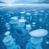 Цепочки пузырей или природный феномен озера Авраам в Канаде