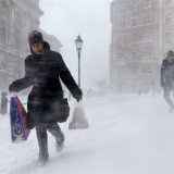 Из-за снегопада в Стокгольме парализовано транспортное движение